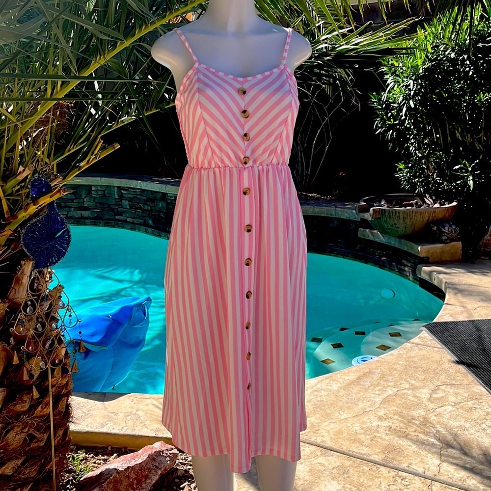 NWT- Pink Striped Dress